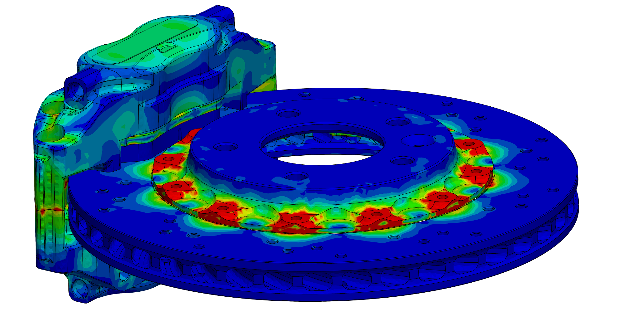 Flagship result render Coreform IGA for Abaqus