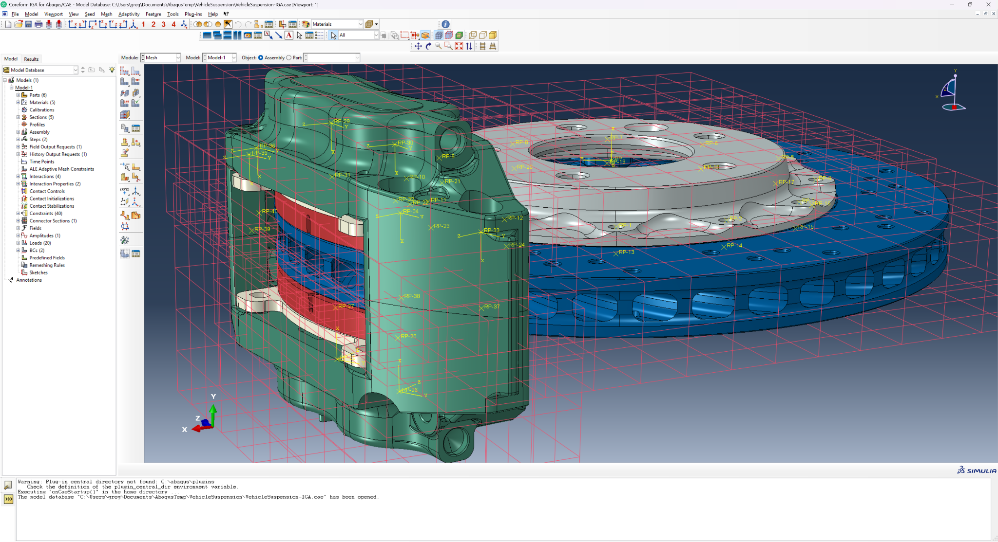 coreform-iga-for-abaqus-slide-4-ui Coreform IGA inside Abaqus/CAE: IGA mesh dialog, probes, and job submission